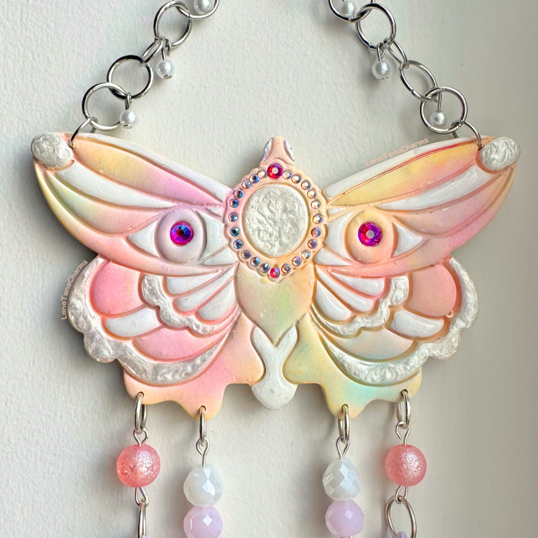 Pastel Dream Moth Window and Wall Hanging Decoration
