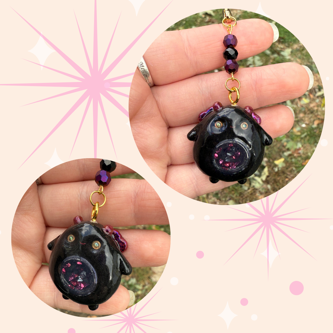 Black and Fuchsia LoveBugs