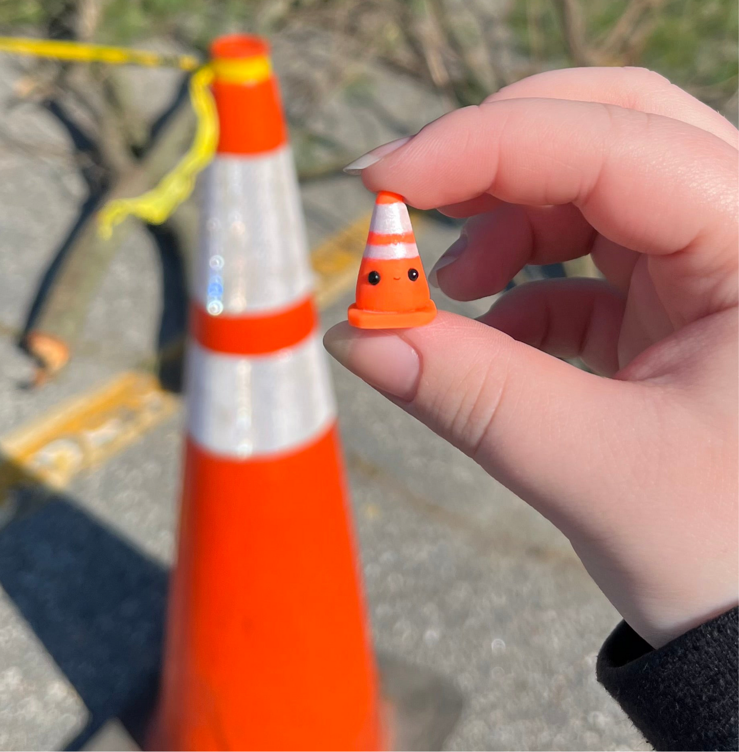 Mini Traffic Cone Figurine