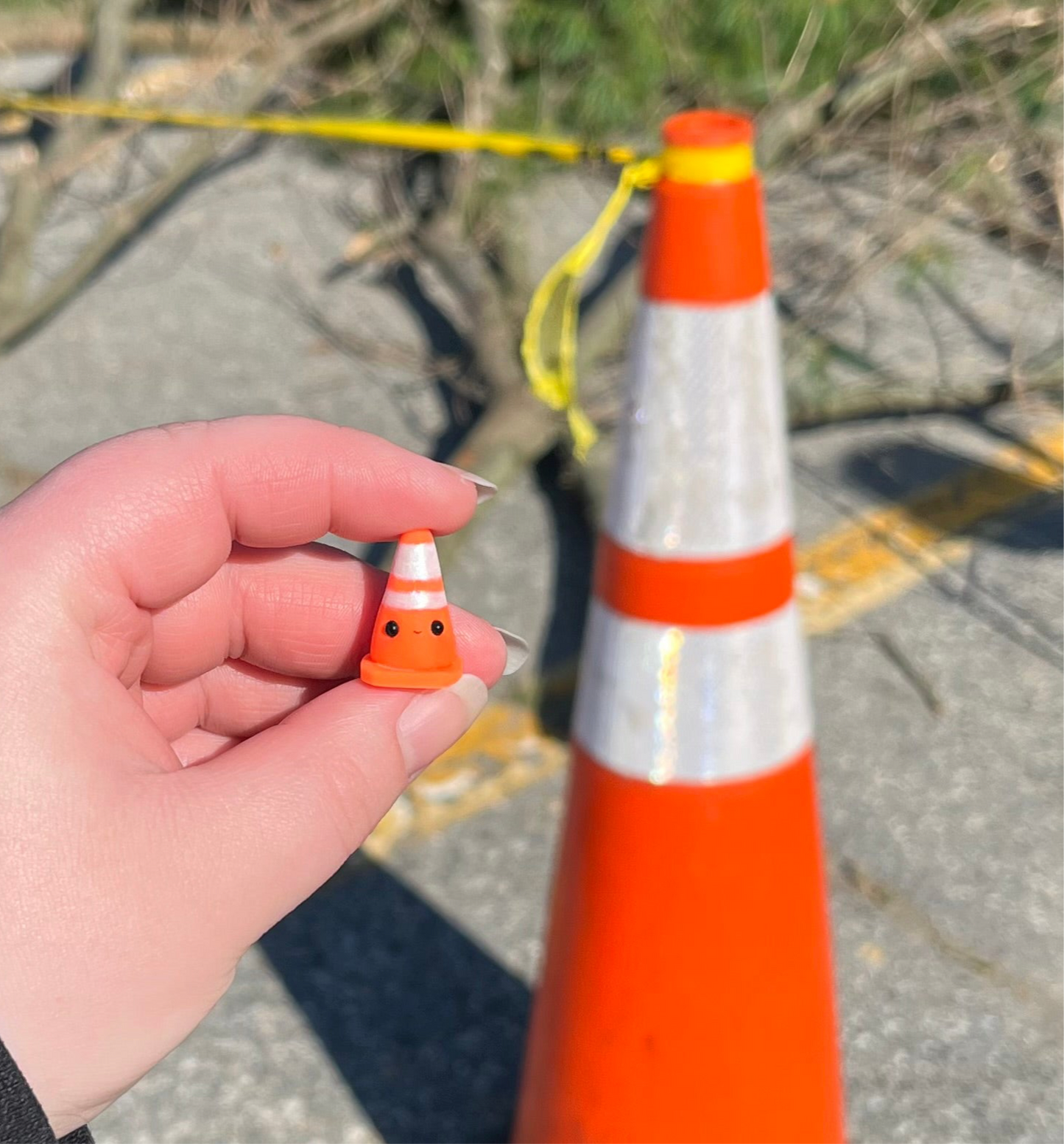 Mini Traffic Cone Figurine