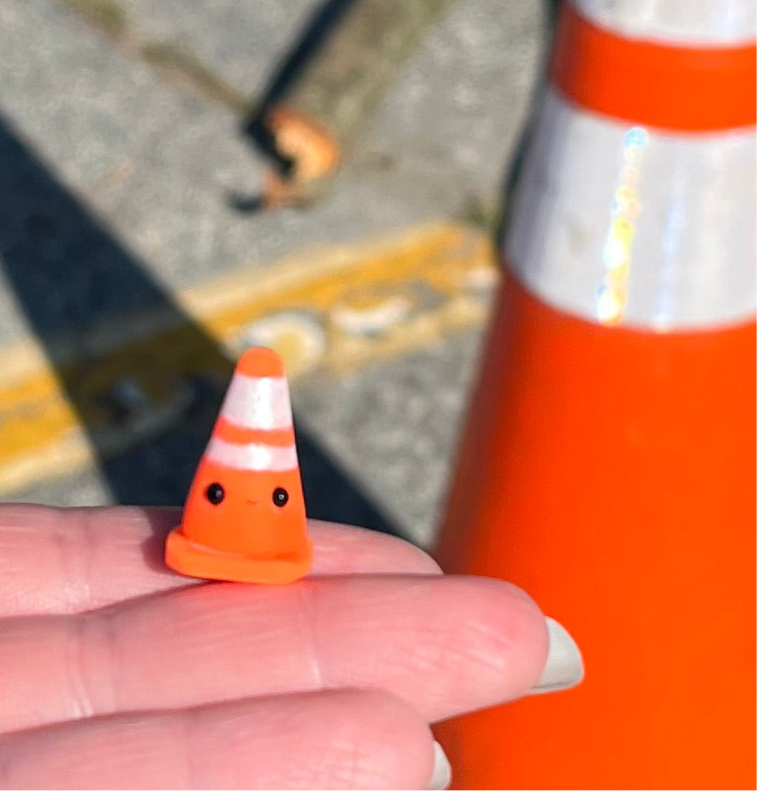 Mini Traffic Cone Figurine