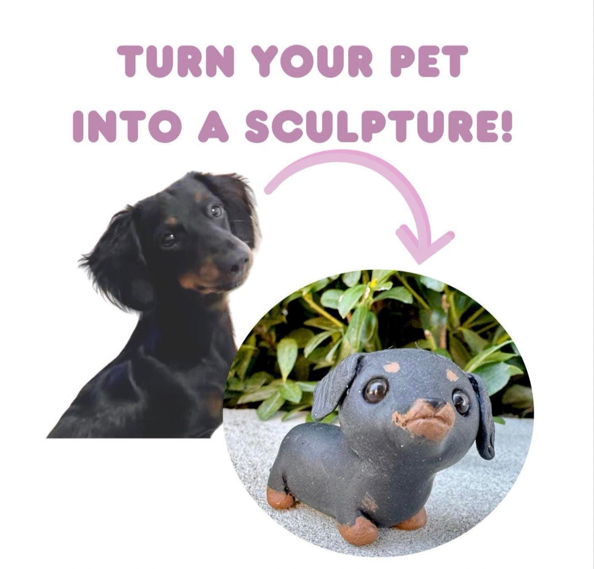 Handmade Polymer Clay Pet Figurine- Customizable Animal Sculpture