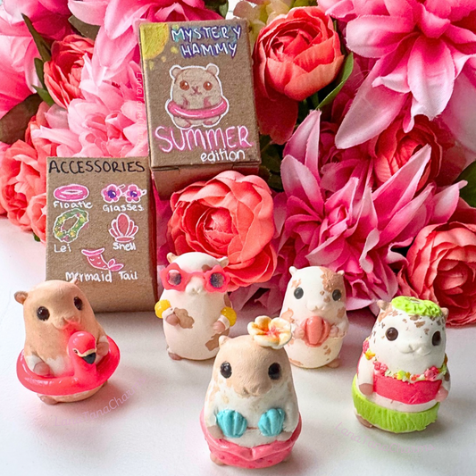 Summer Theme- Mystery Hamster Figurine Blind Box