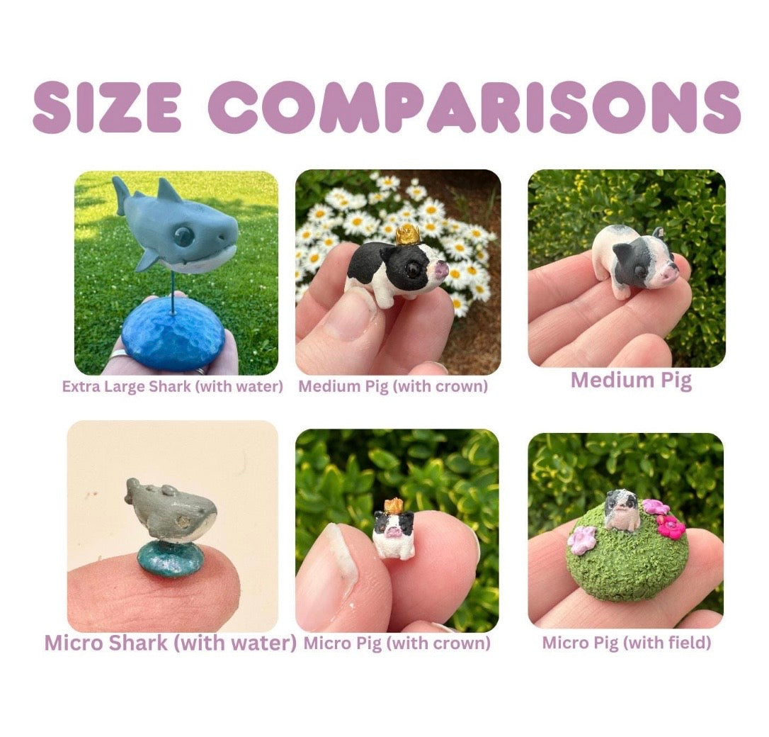 Handmade Polymer Clay Pet Figurine- Customizable Animal Sculpture