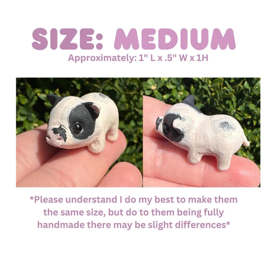 Handmade Polymer Clay Pet Figurine- Customizable Animal Sculpture